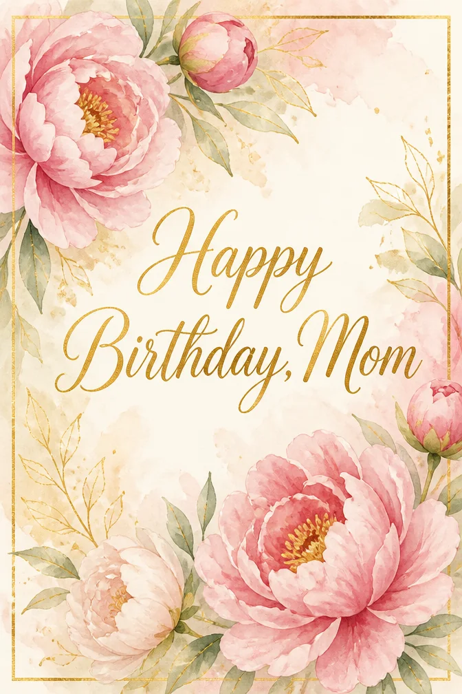 AI greeting card: Happy Birthday, Mom