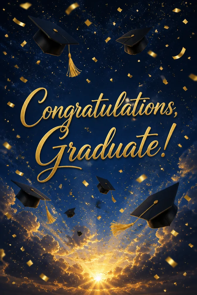 AI greeting card: Congratulations, Graduate!