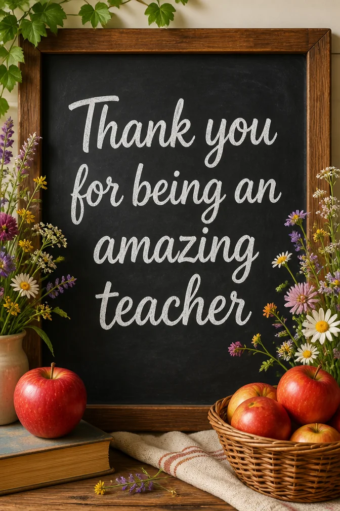 AI greeting card: Thank you for being an amazing teacher