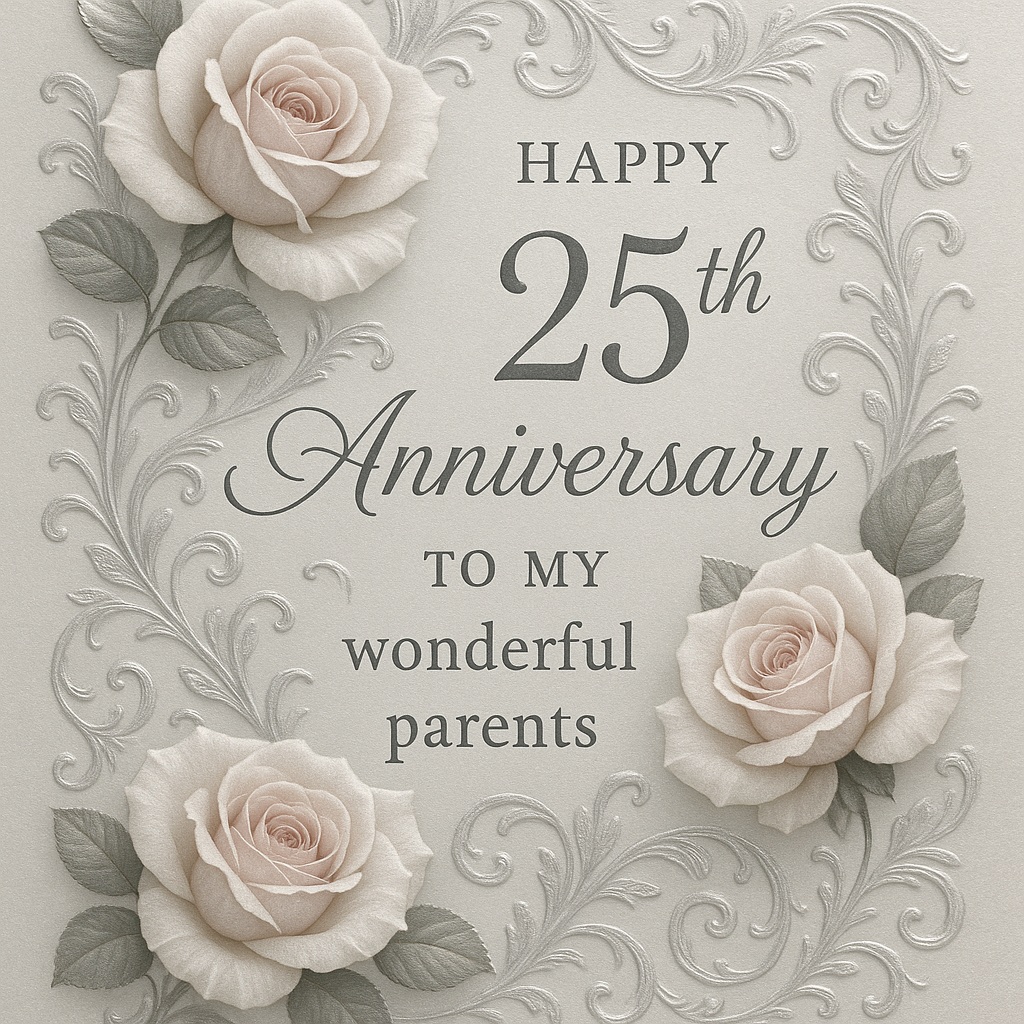Happy 25th Anniversary to my wonderful parents